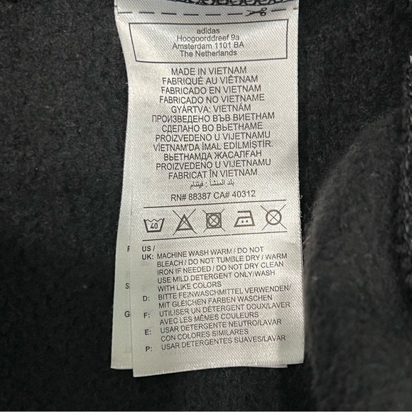 Adidas Essentials Black Camo Logo Hoodie Sweatshirt Men's Small - Picture 5 of 5